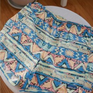 Patagonia Women’s Pastel Aztec Running Shorts - Pink & Blue